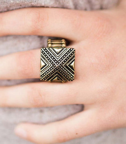 Pyramid Scheme Brass Ring