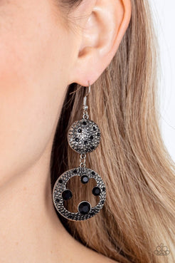 Eastern Entrada Black Earrings Paparazzi