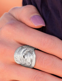 Feathers Will Fly Silver Ring