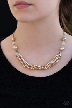 One-WOMAN Show Brown Necklace Paparazzi