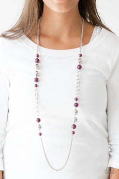 Uptown Talker Purple Necklace