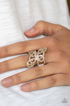Diamond Dizzy Brown Ring