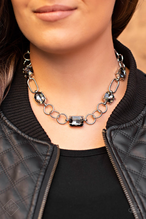 Urban District Silver Necklace Paparazzi