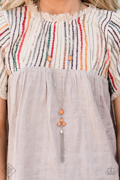 Eden Dew Orange Necklace Paparazzi