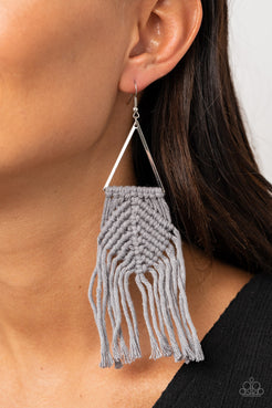 Macrame Jungle Silver Earrings
Paparazzi