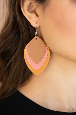 Light as a LEATHER Multi Earrings Paparazi