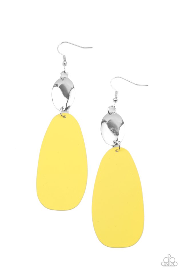 Vivaciously Vogue Yellow Earrings