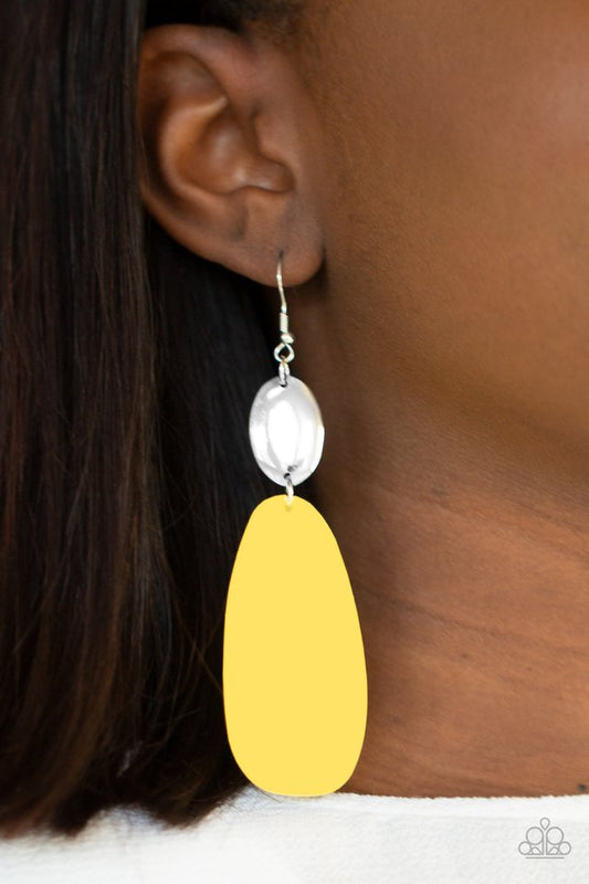 Vivaciously Vogue Yellow Earrings