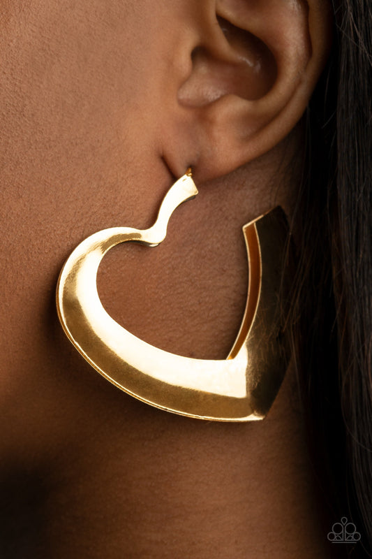 Heart-Racing Radiance Gold Hoop Earrings