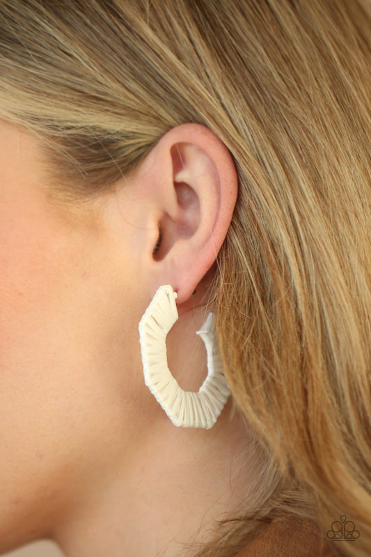 Fabulously Fiesta White
Hoop Earrings