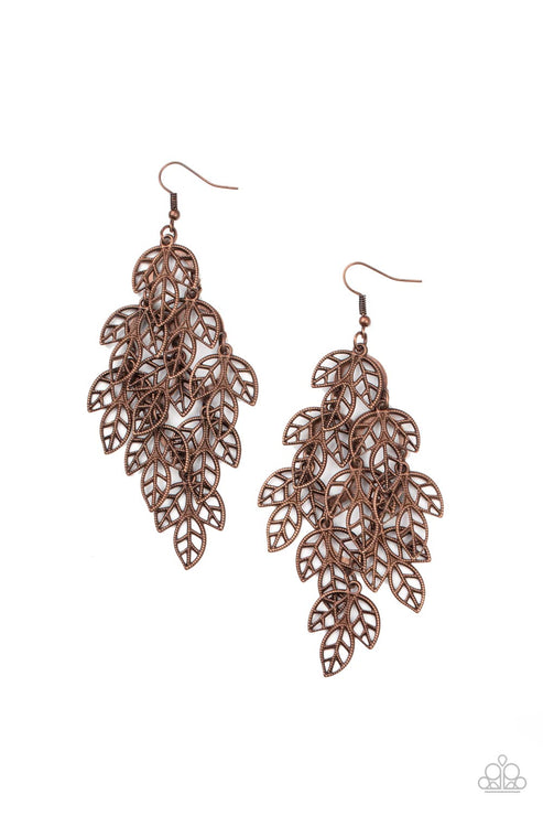 The Shakedown Copper Earrings Paparazzi