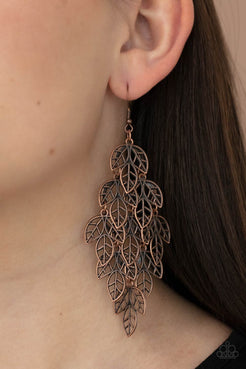 The Shakedown Copper Earrings Paparazzi