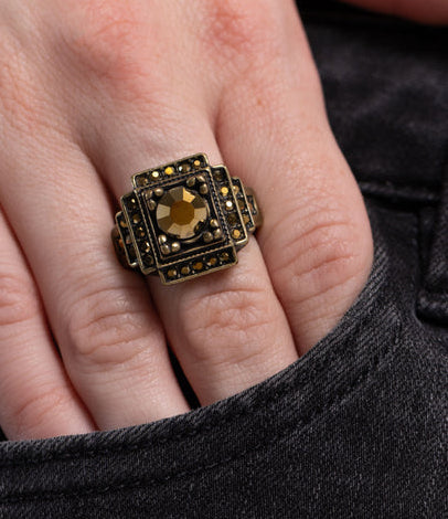 Polished Pantheon Brass Ring