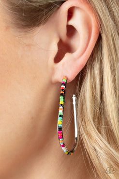 Beaded Bauble Multi Hoop Earrings Paparazzi