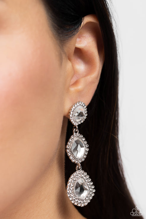 Prove Your ROYALTY White Post Earrings Paparazzi