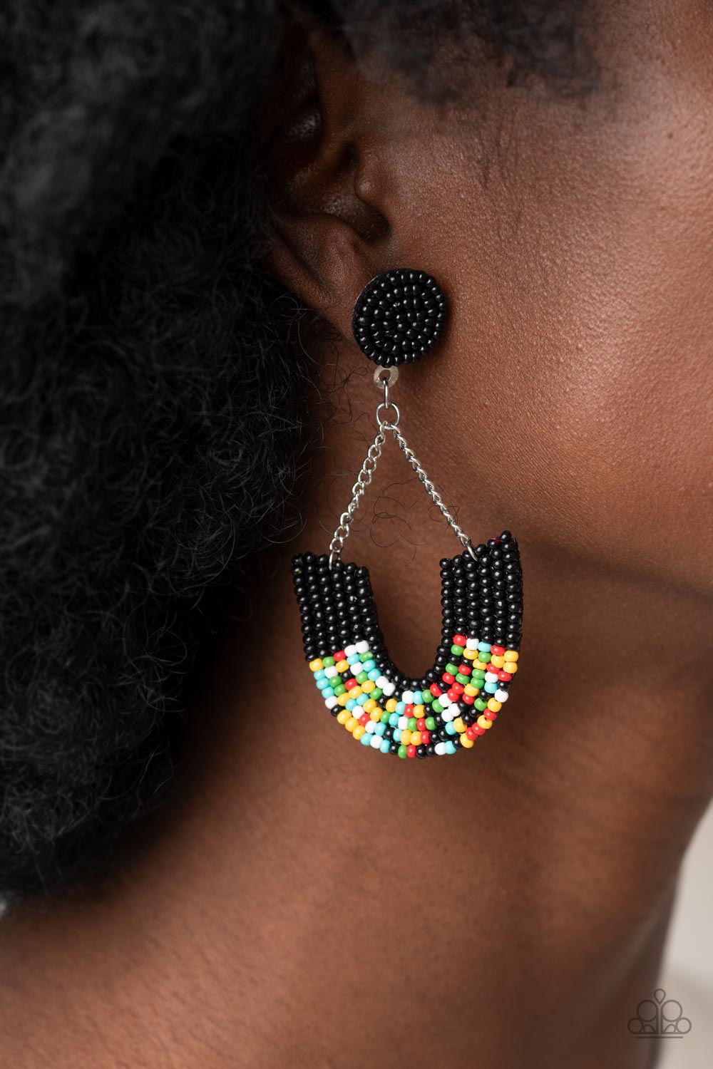 Make it RAINBOW Black Earrings Paparazzi