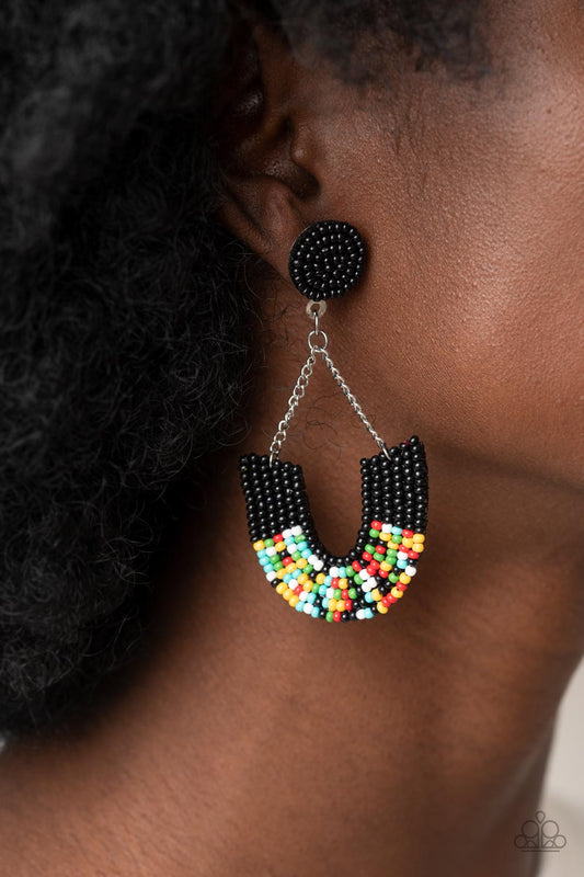 Make it RAINBOW Black Earrings