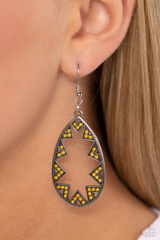 Wildly Wonderous Yellow Earrings