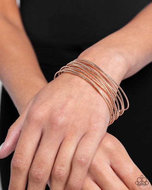 Monochromatic Crossover Rose Gold Bracelet