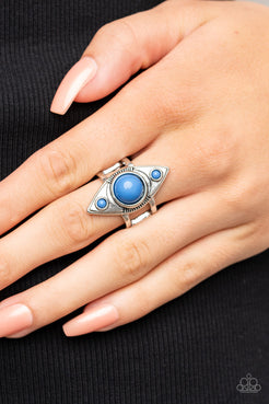 Pivoting Point Blue Ring Paparazzi