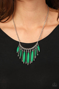 Bohemian Breeze Green Necklace Paparazzi
