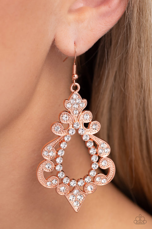 Fit for a DIVA Copper Earrings Paparazzi
