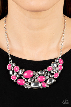 Contemporary Calamity Pink Necklace