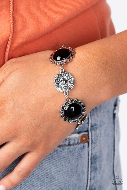 Positively Poppy Black Bracelet Paparazzi