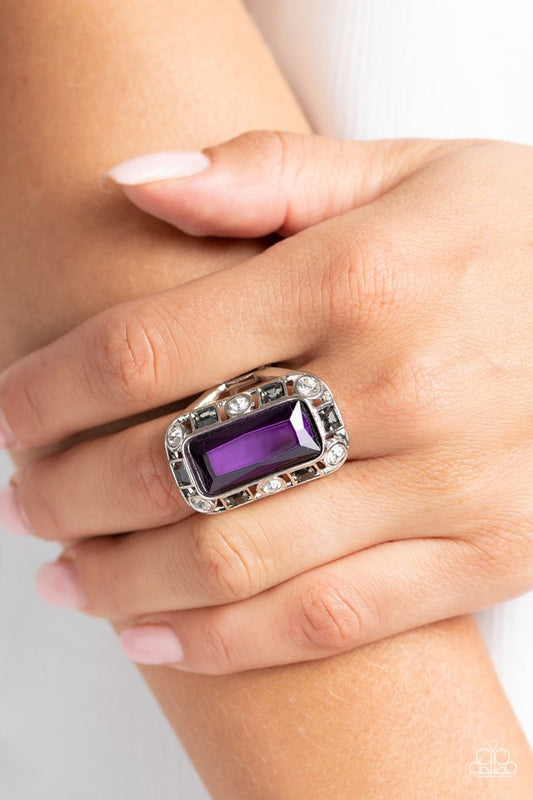 Radiant Rhinestones Purple Ring Paparazzi