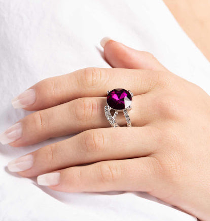 Scintillating Swirl Pink Ring