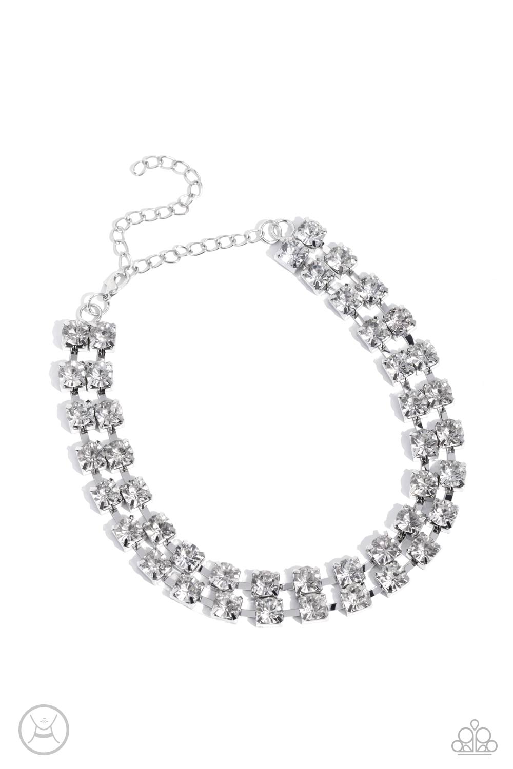 Glistening Gallery White Choker Necklace