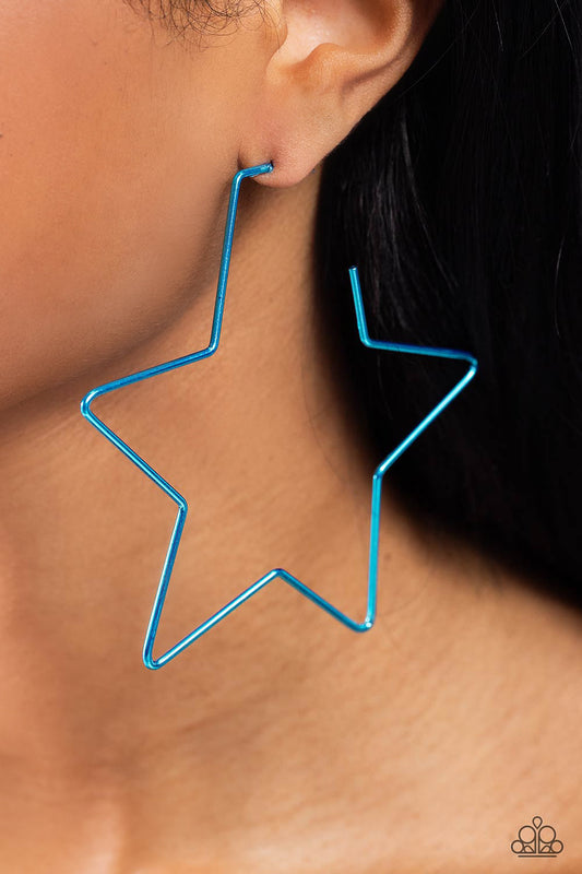 Starstruck Secret Blue Hoop Earrings