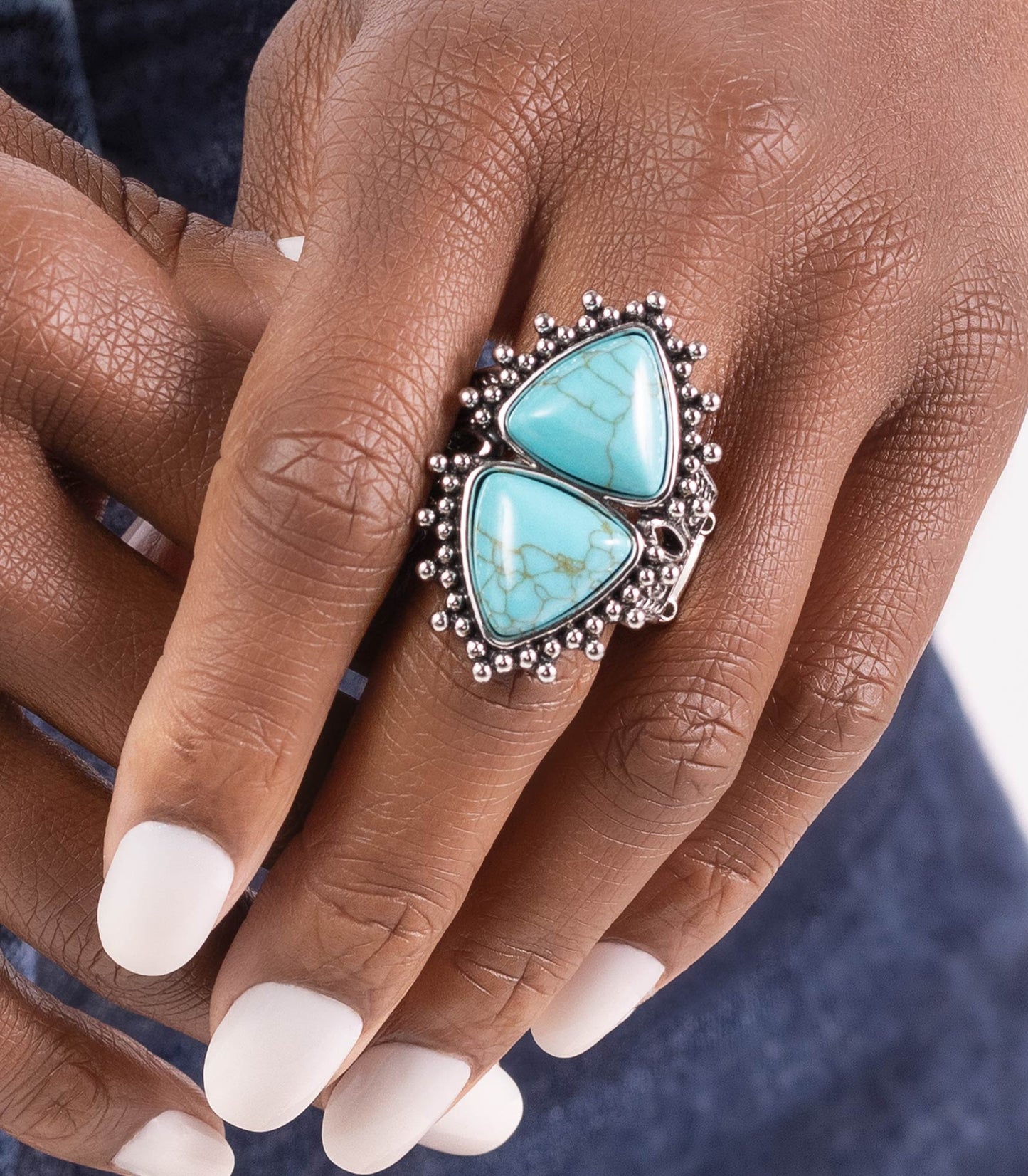 Indigenously Inverted Blue Ring