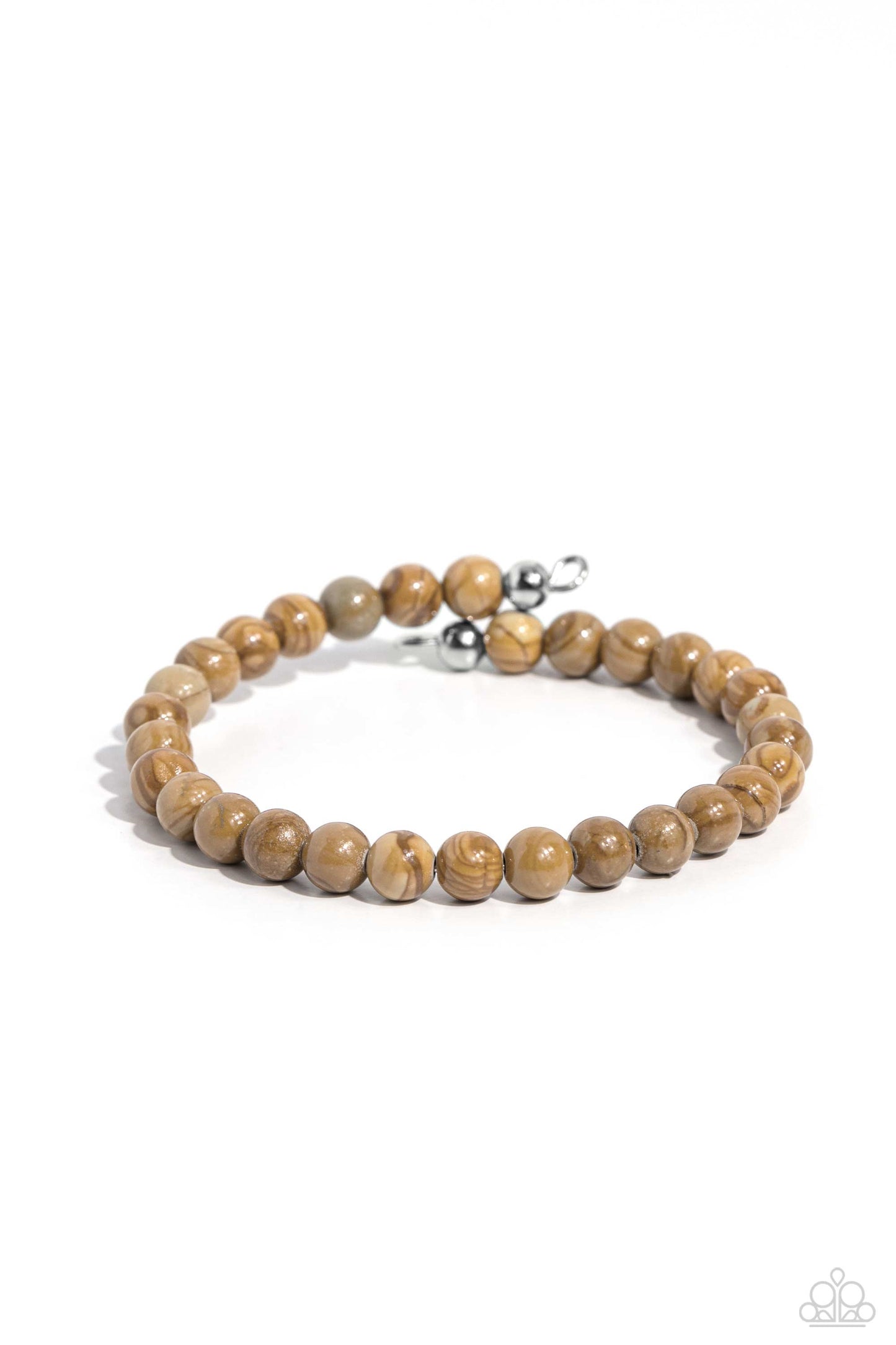 Sinuous Stones Brown Bracelet Paparazzi