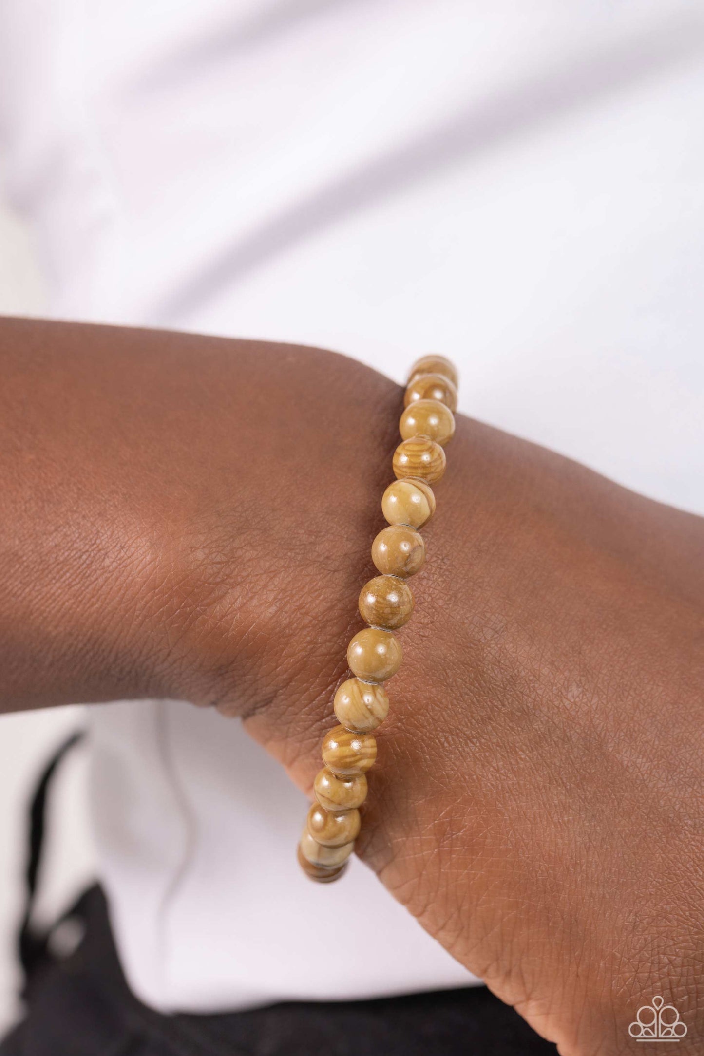 Sinuous Stones Brown Bracelet Paparazzi