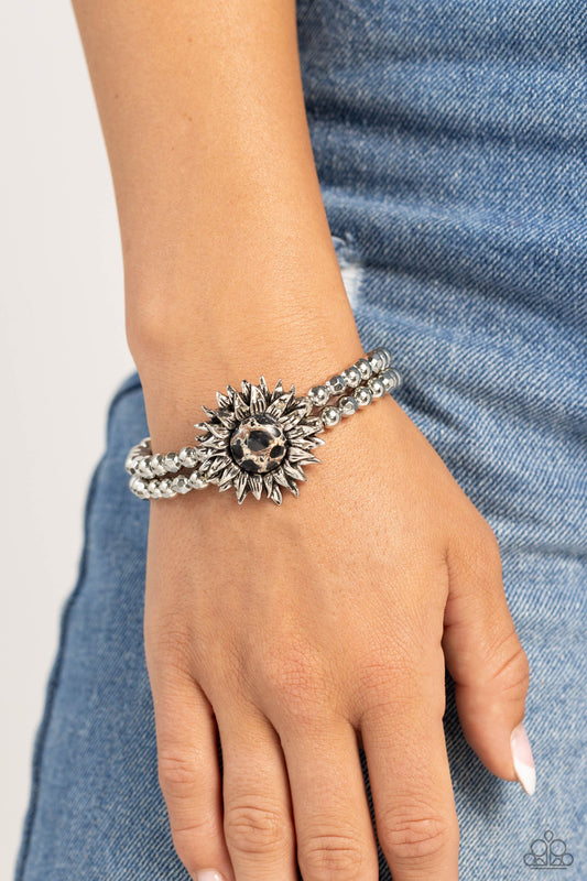 Sunflower Serenity Black Bracelet