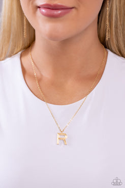 Leave Your Initials Gold * R * Necklace
