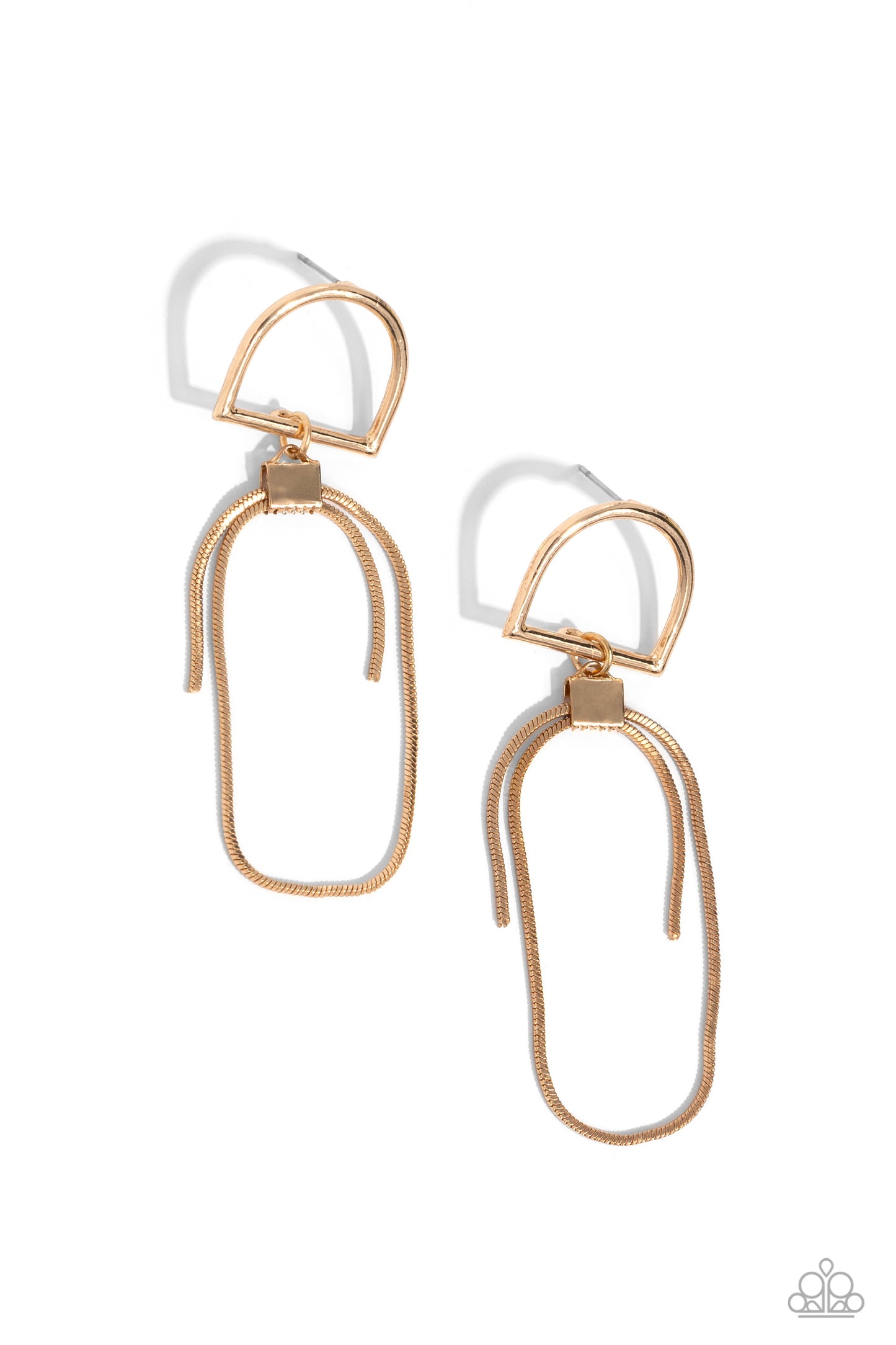 Minimalistic Maven Gold Earrings Paparazzi