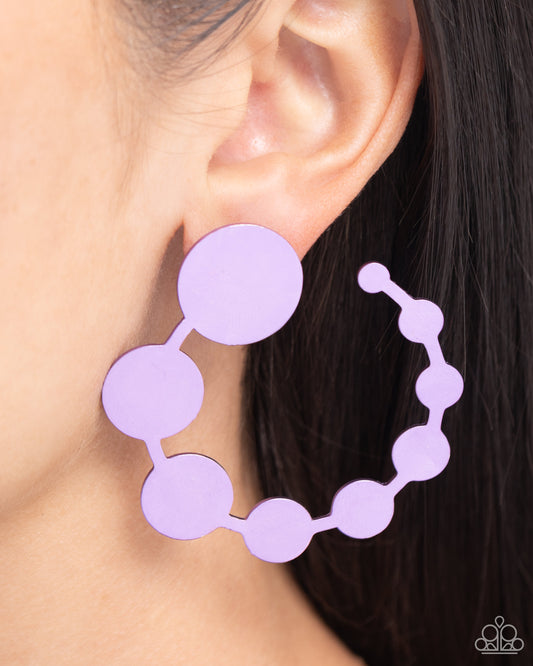 Have It Both PHASE Purple Hoop Earrings