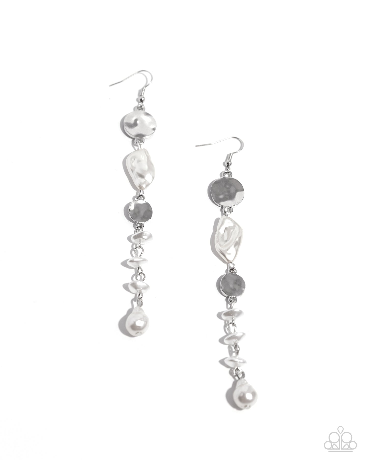 Cosmopolitan Chic White Earrings Paparazzi
