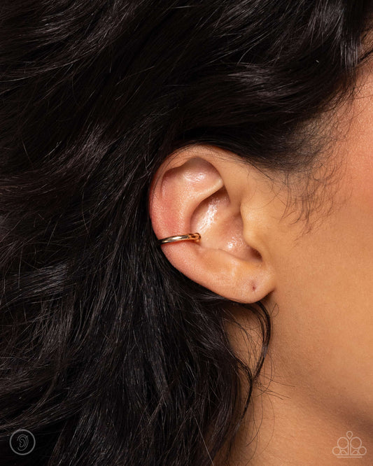 Barbell Beauty Gold Ear Cuff Earrings