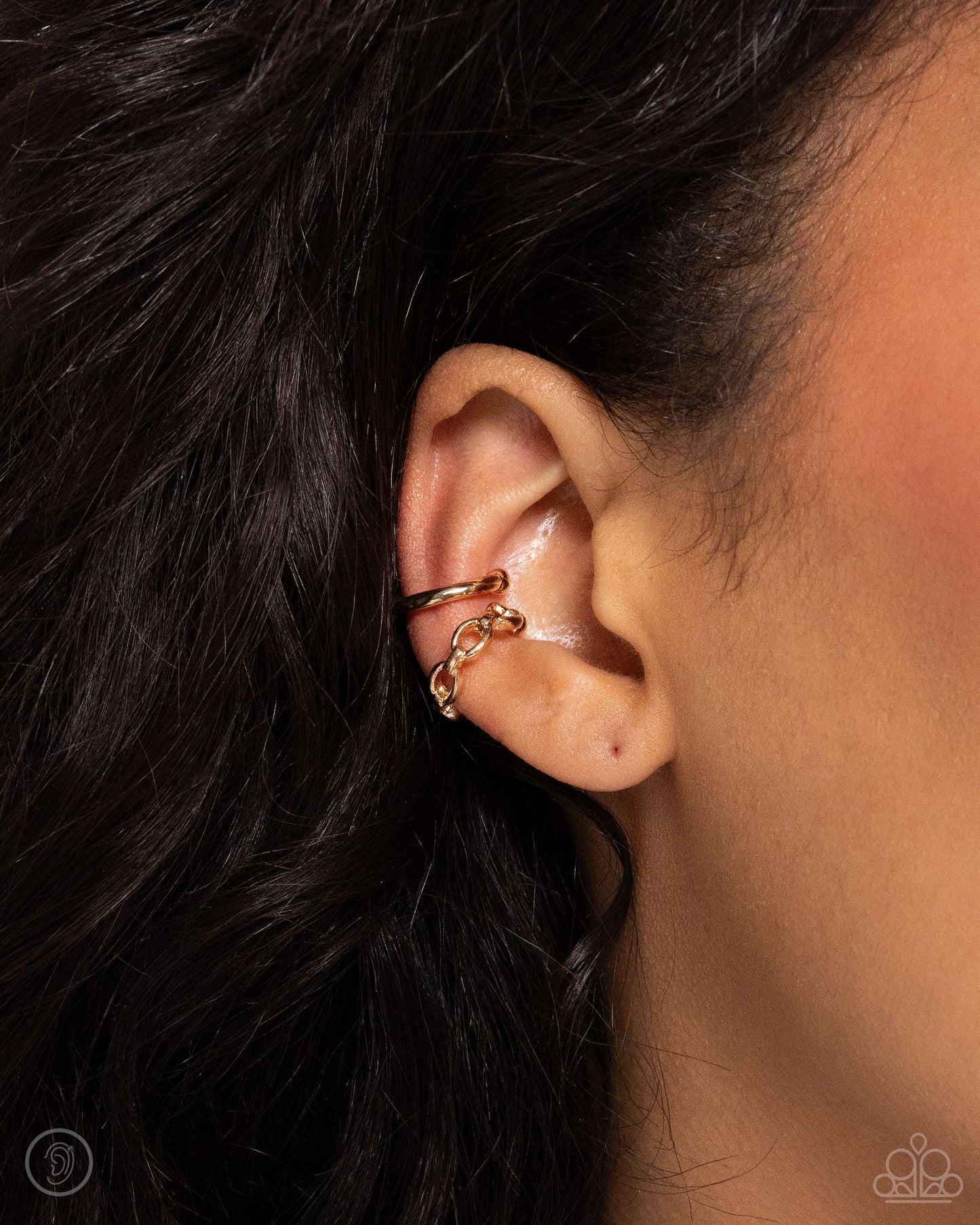 Barbell Beauty Gold Ear Cuff Earrings