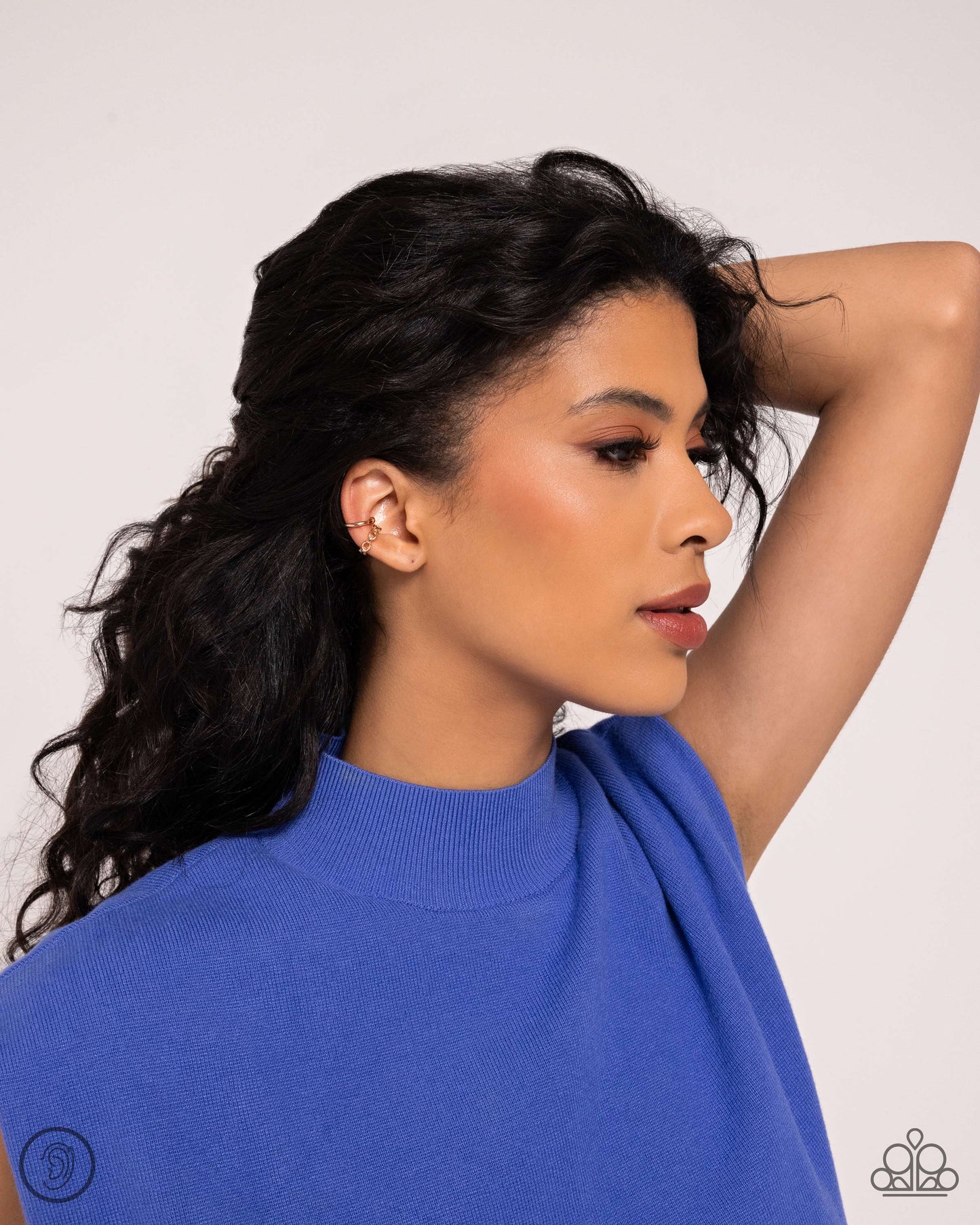 Barbell Beauty Gold Ear Cuff Earrings