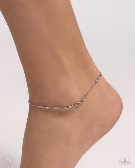Satellite Shimmer Silver Ankle Bracelet