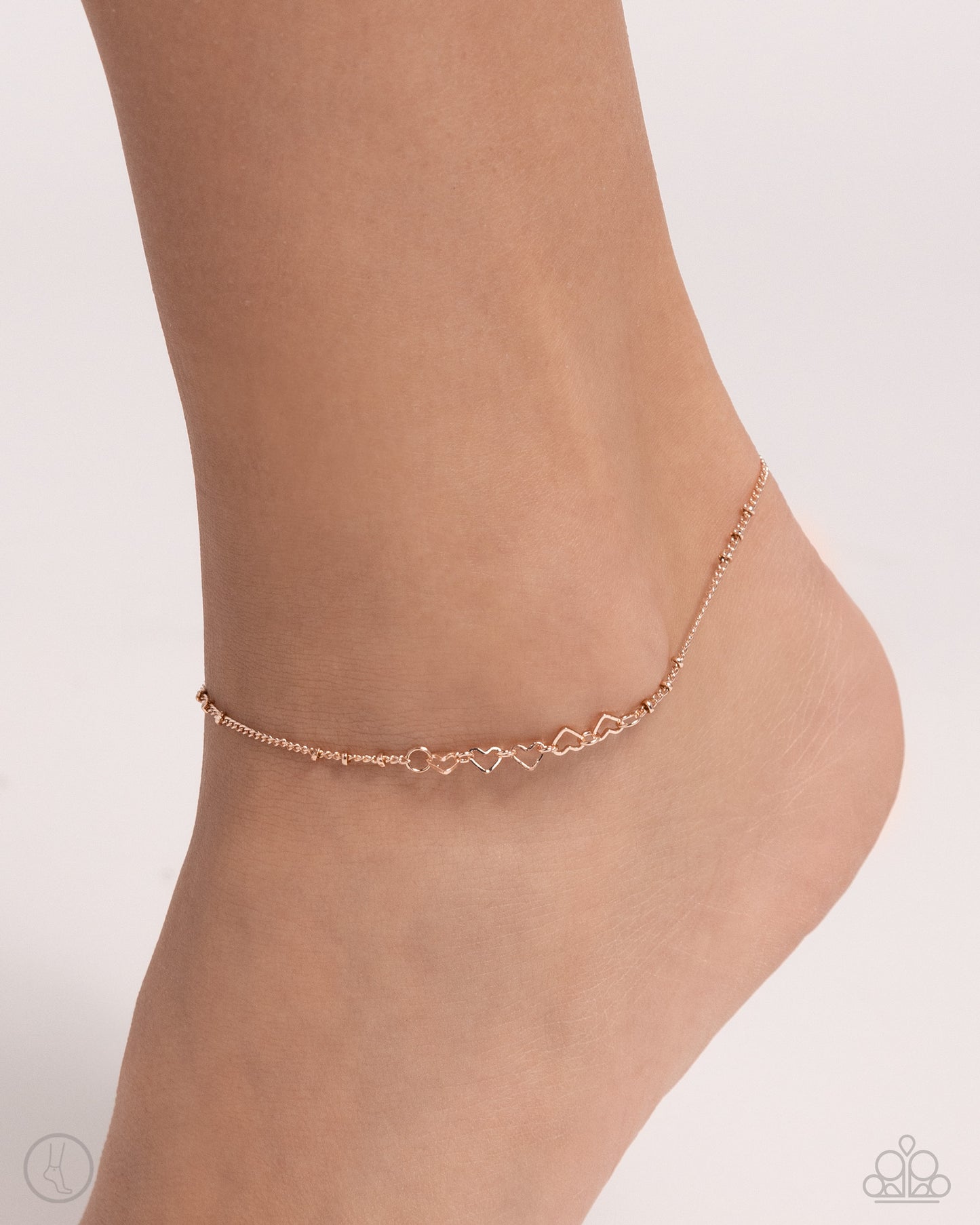 Satellite Shimmer Rose Gold Ankle Bracelet