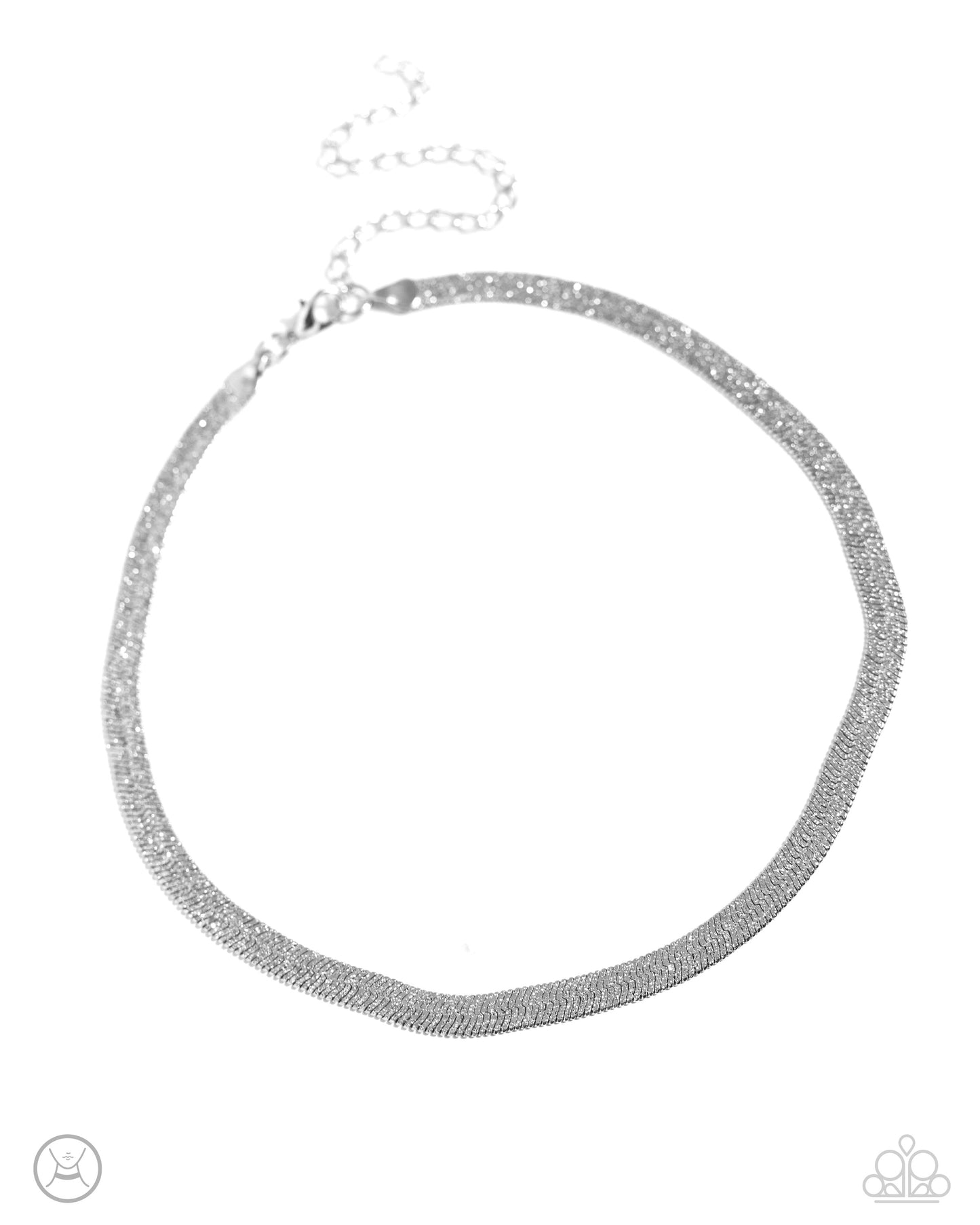 Simply Scintillating Silver Choker Necklace Paparazzi