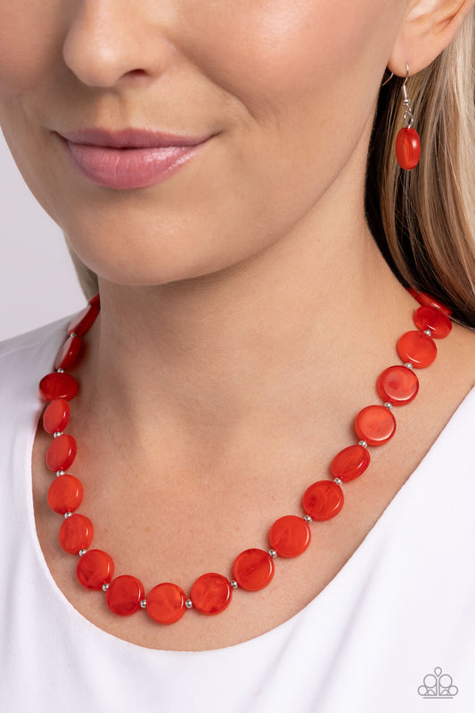 Bright Backdrop Red Necklace