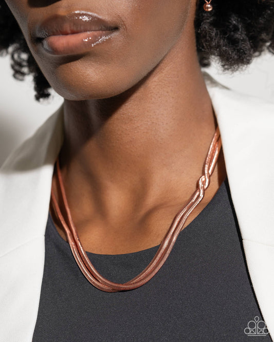 Tasteful Time Copper Necklace Paparazzi