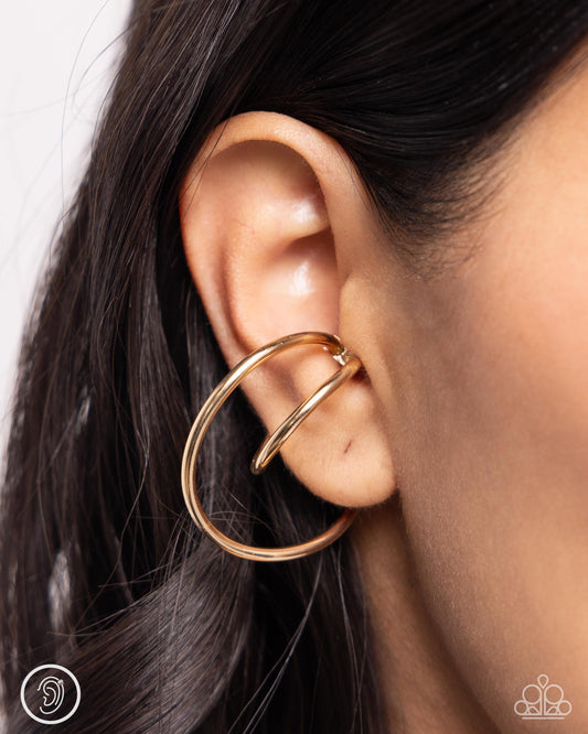Wraparound Whimsy Gold Ear Cuff Earrings