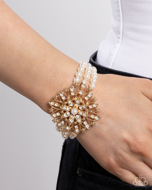 Flattering Floral Gold Bracelet